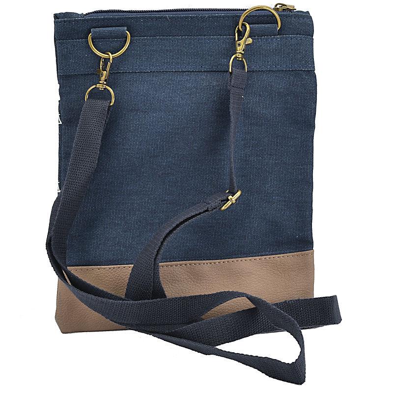 Handtasche Canvas Crossbag Anker navy von No Name